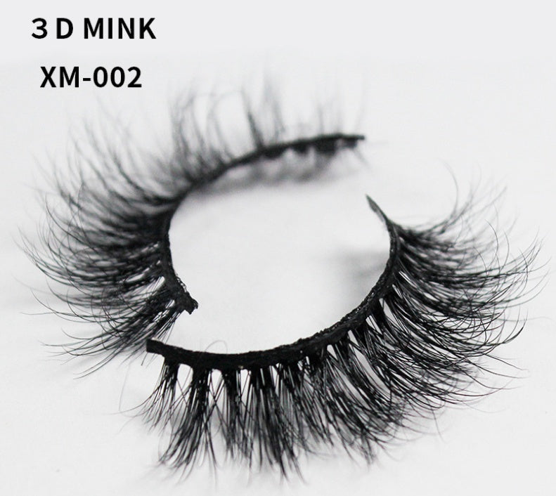 JMT-611594 3 Pairs Natural 3D Mink False Eyelashes - Long and Dramatic Lash Extensions for Eye Enhancement