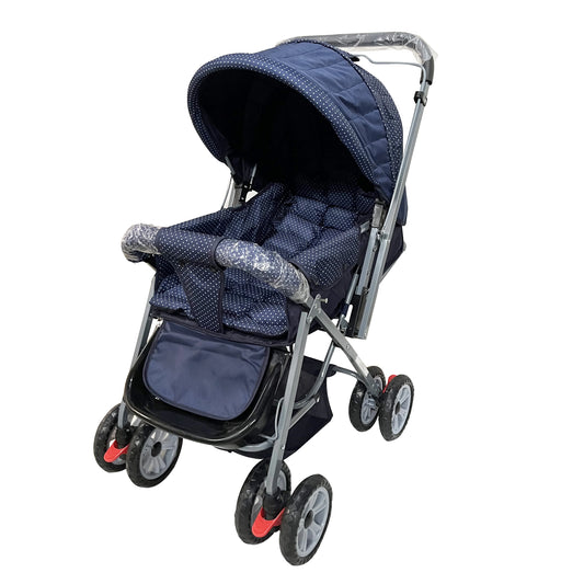 JMT-611658 Lightweight One-Handed Folding Baby Stroller - 2 in 1 Travel Pram with Carriage Function