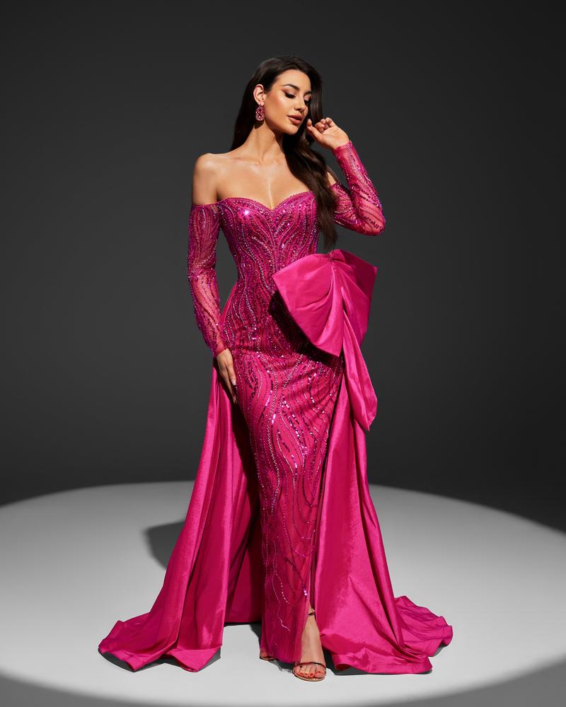 JMT-611722 Elegant Purple Evening Gown for Women - SH0055 Design