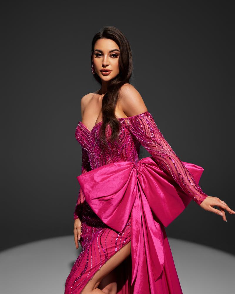 JMT-611722 Elegant Purple Evening Gown for Women - SH0055 Design