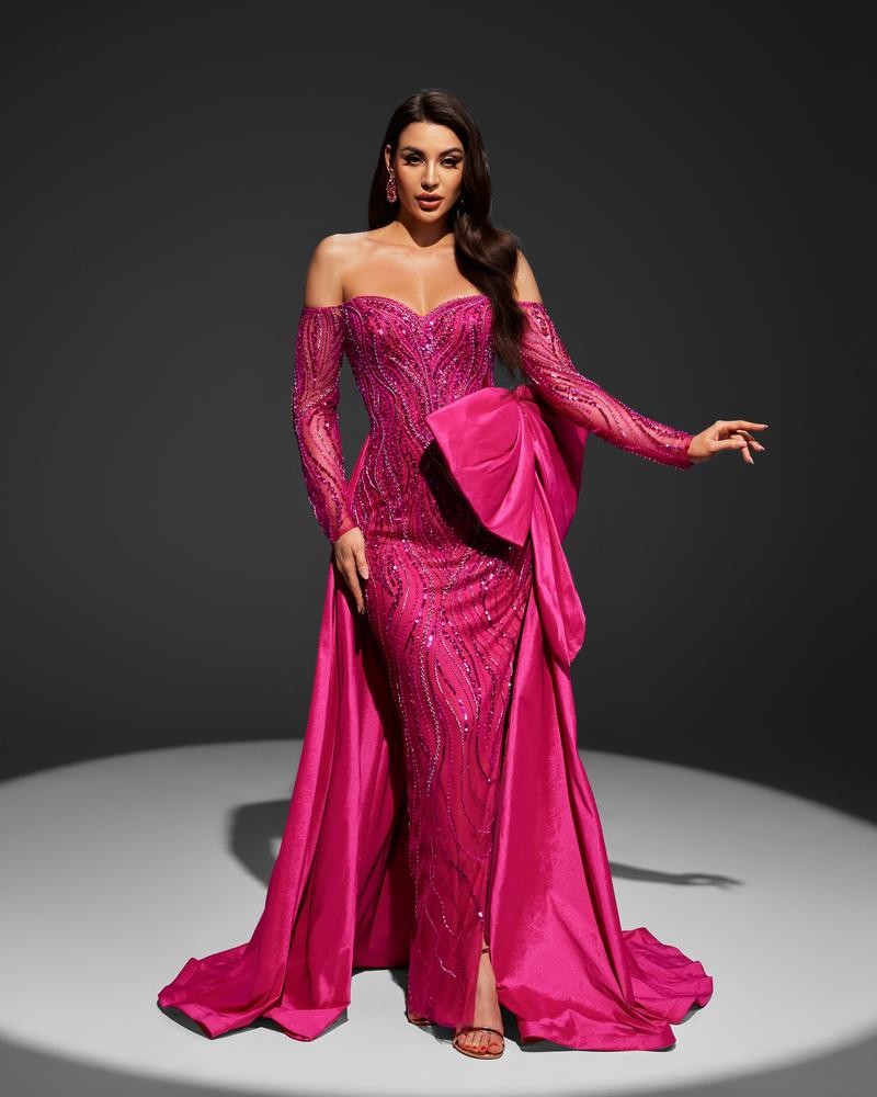 JMT-611722 Elegant Purple Evening Gown for Women - SH0055 Design