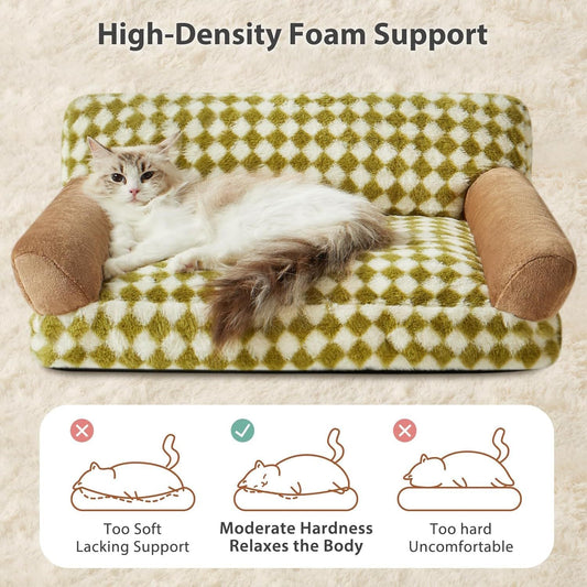 JMT-611786 Cozy Cat and Dog Sofa Bed with Non-Slip Base and Washable Cover for Small Pets
