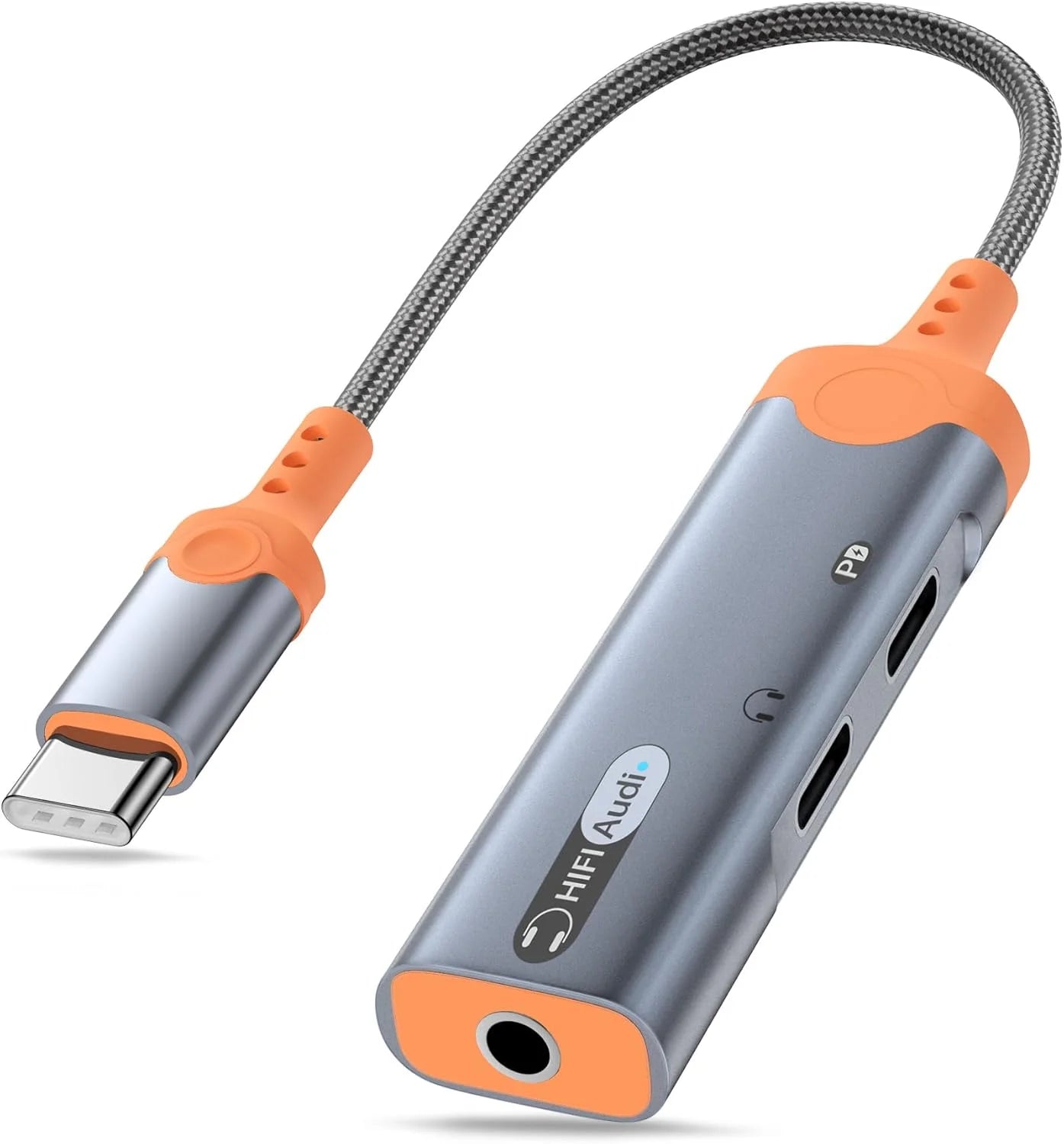 JMT-611978 USB-C to 3.5mm Audio Adapter with Hi-Res Audio and 60W Fast Charging