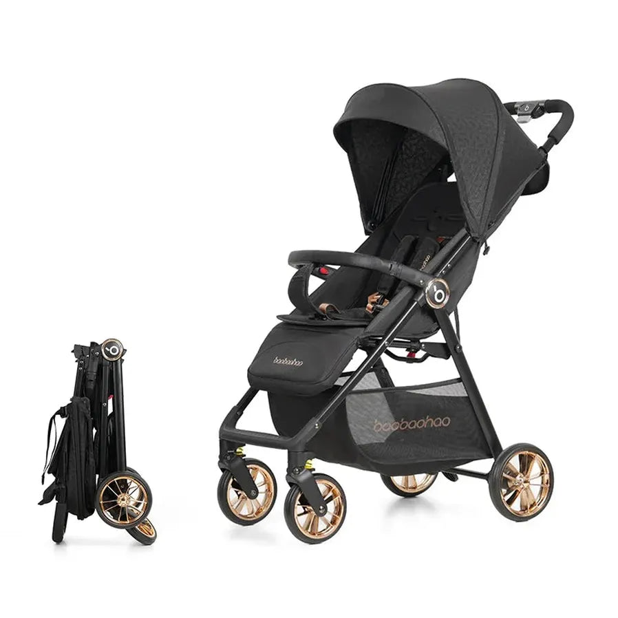 JMT-612618 Lightweight Travel Stroller for Airplane, Ultra Compact Folding Pushchair with Single Lever Handle