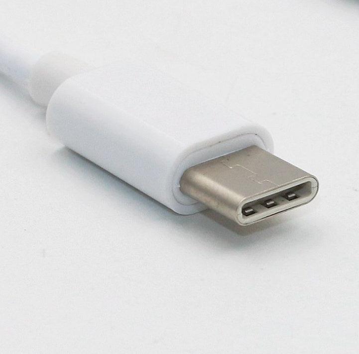 JMT-612810 Type-C to 3.5mm Audio Cable for Universal Headphones - 11.5cm Length, White, PVC Wire with ABS Shell