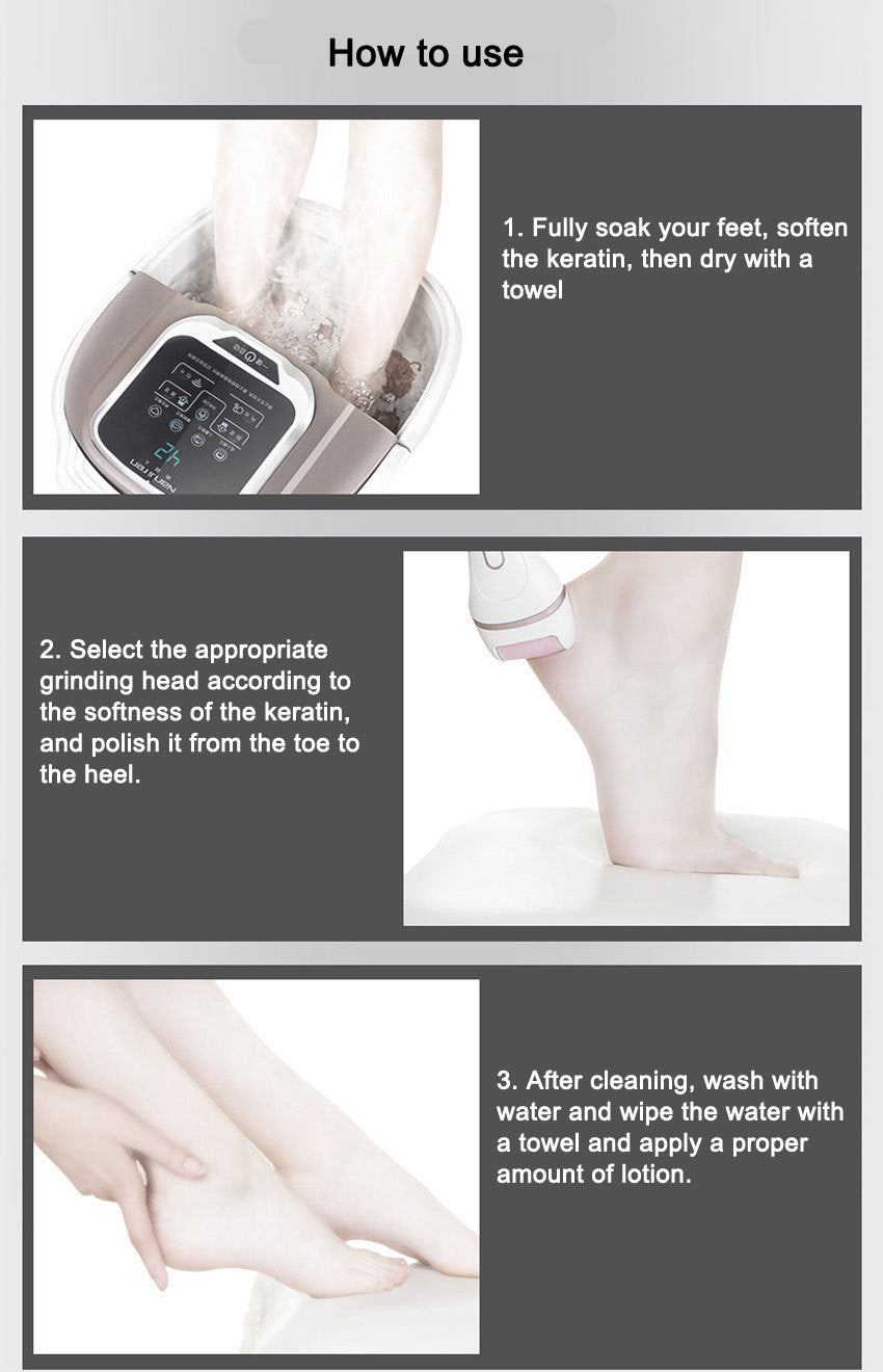 JMT-612874 Electric Foot Grinder with USB Charging - Wear-Resistant, Stylish Design, and Anti-Skid Handle