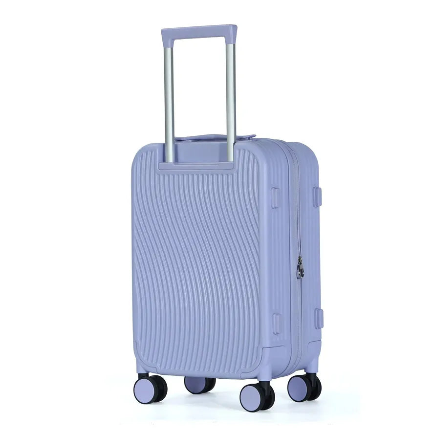 JMT-613194 Lightweight ABS PC Aluminium Trolley Case with Laptop Compartment and Spinner Wheels for Travel