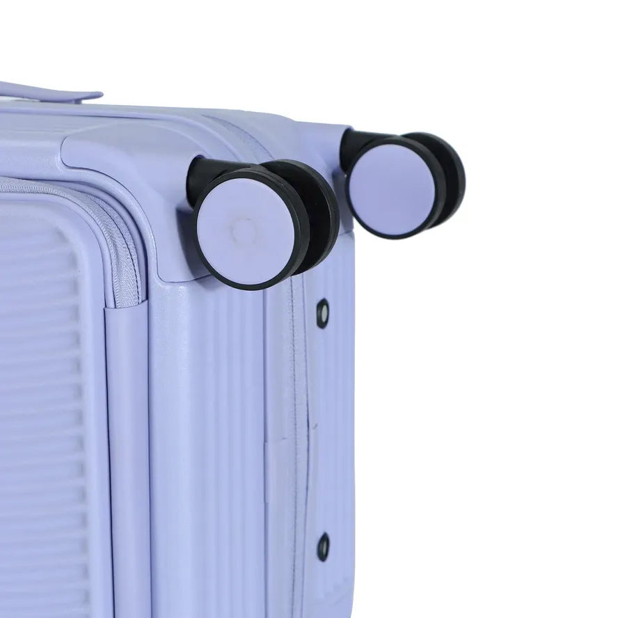 JMT-613194 Lightweight ABS PC Aluminium Trolley Case with Laptop Compartment and Spinner Wheels for Travel
