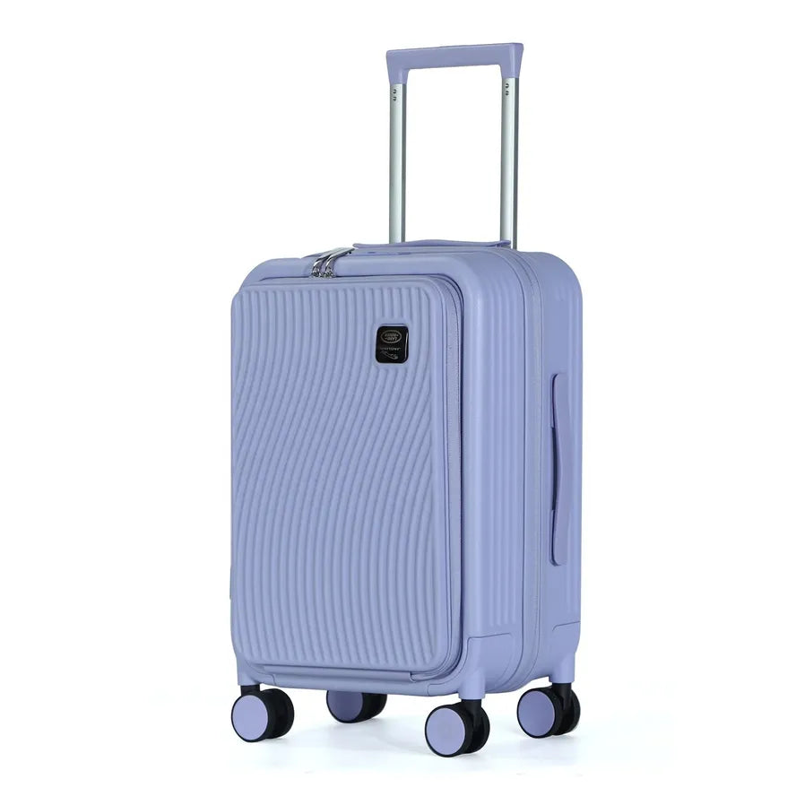 JMT-613194 Lightweight ABS PC Aluminium Trolley Case with Laptop Compartment and Spinner Wheels for Travel