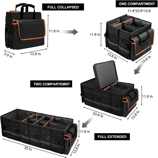 JMT-613258 Collapsible Heavy-Duty Cooler Bag for Car Trunk Storage and Organisation in SUVs and Sedans