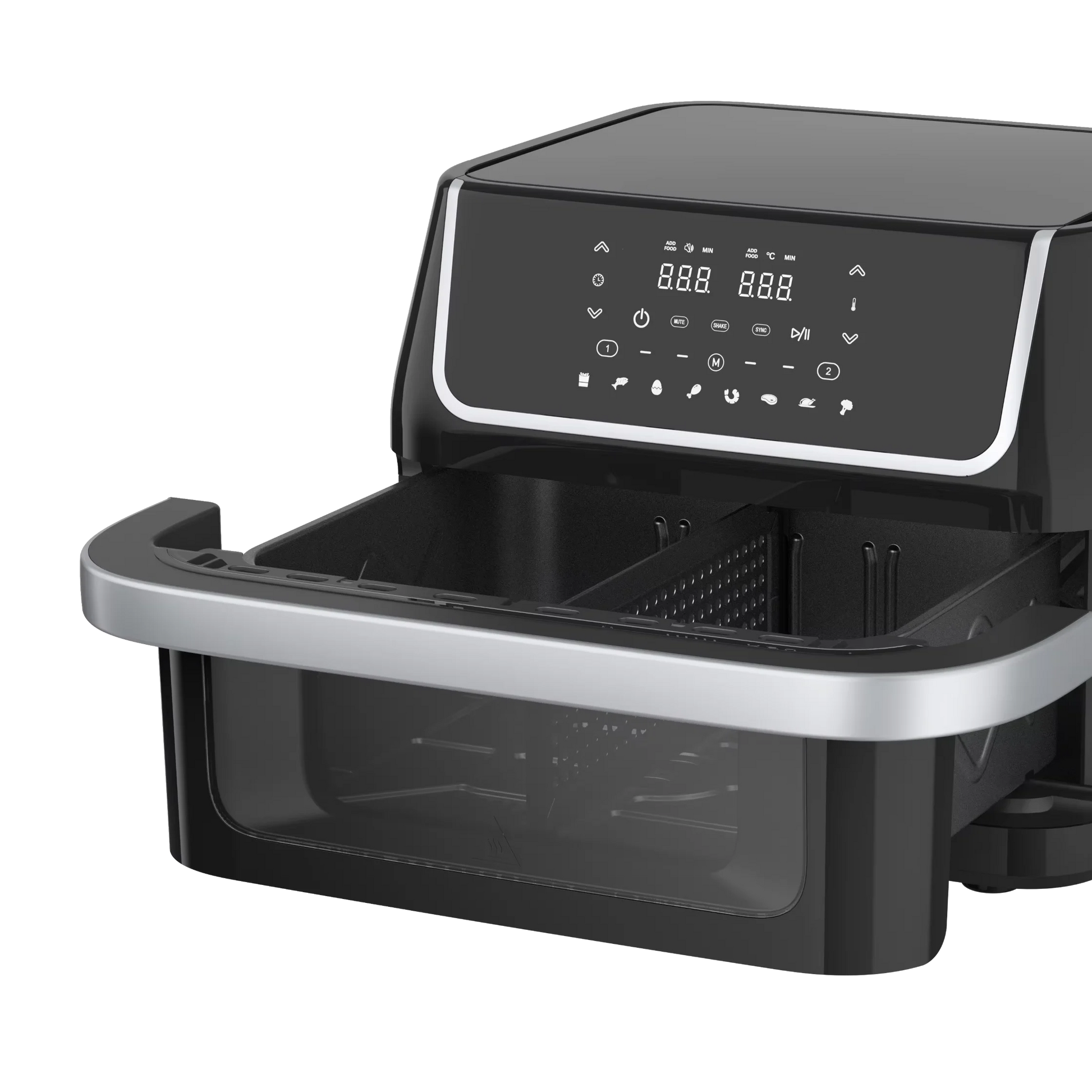 JMT-613386 10L Dual-Core Air Fryer with Large Capacity and Visual Oven Window for Multifunctional Cooking and Grilling