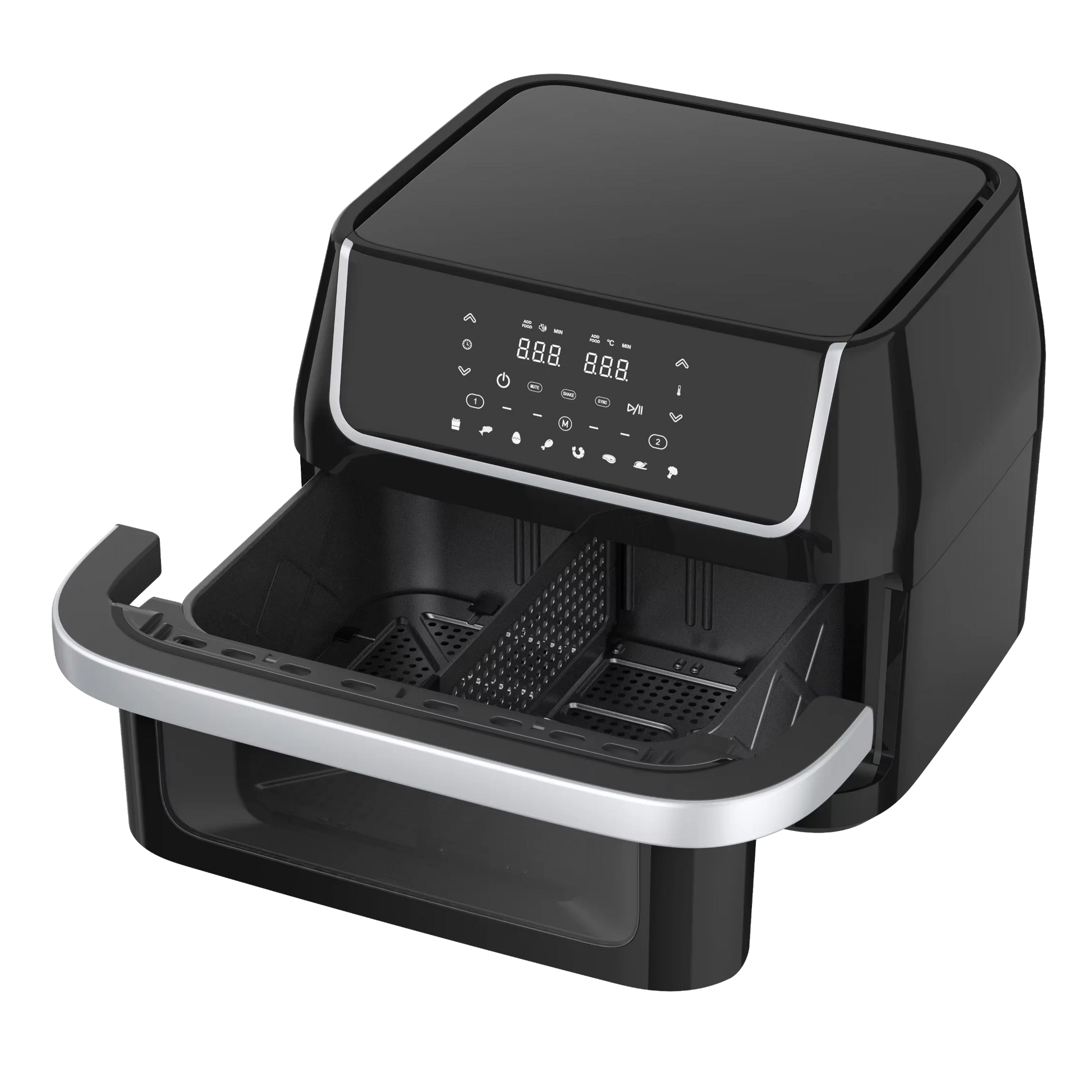 JMT-613386 10L Dual-Core Air Fryer with Large Capacity and Visual Oven Window for Multifunctional Cooking and Grilling