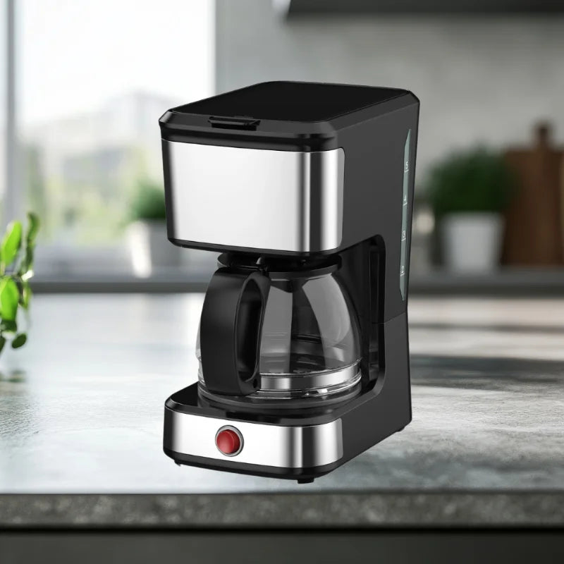 JMT-613450 5-Cup Drip Coffee Maker with Clear Water Level Indicator for Ground Coffee and Coffee Pot