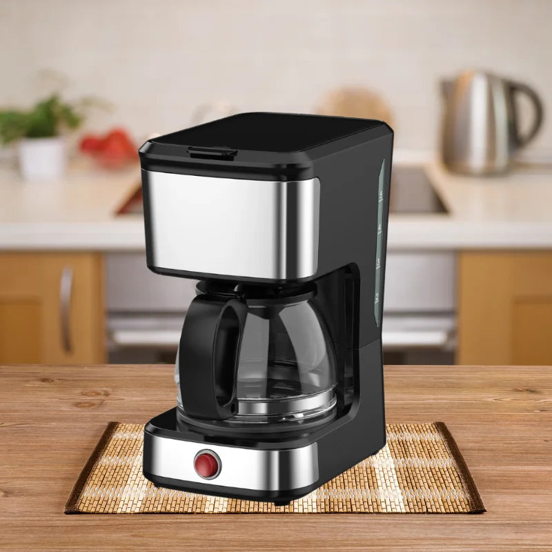 JMT-613450 5-Cup Drip Coffee Maker with Clear Water Level Indicator for Ground Coffee and Coffee Pot