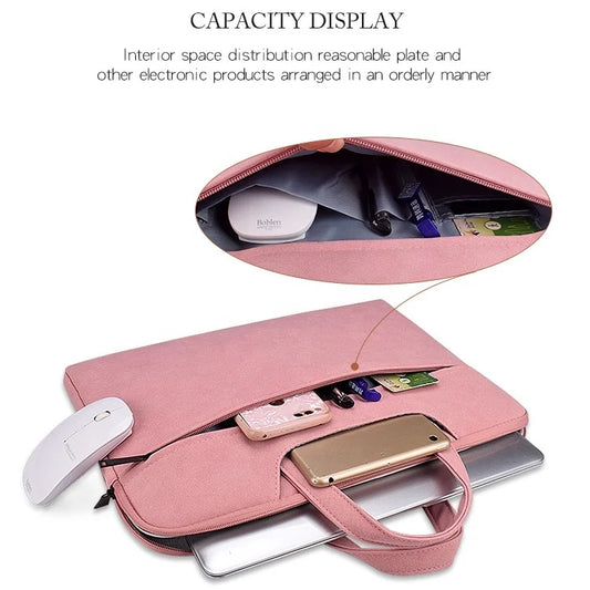 JMT-613450 Matte PU Zipper Handbag for Laptops and Travel Essentials