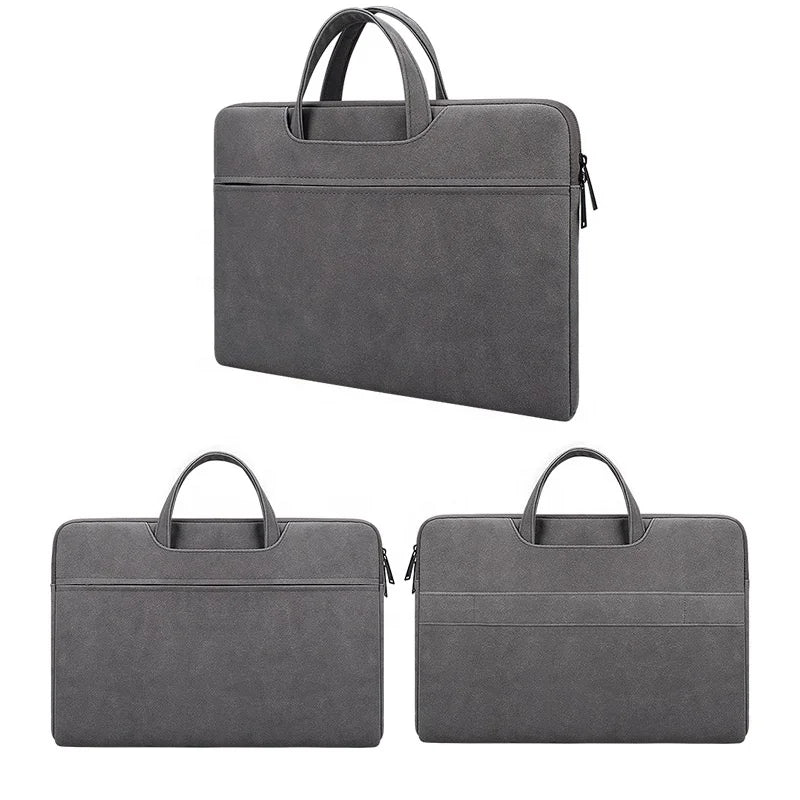 JMT-613450 Matte PU Zipper Handbag for Laptops and Travel Essentials