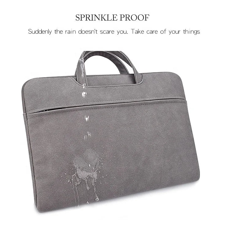 JMT-613450 Matte PU Zipper Handbag for Laptops and Travel Essentials