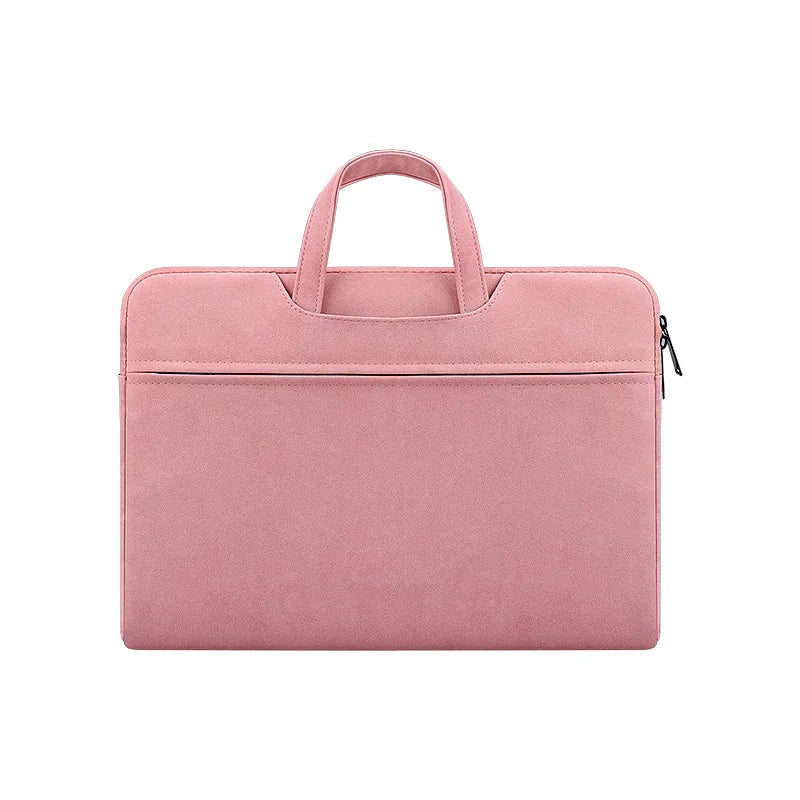 JMT-613450 Matte PU Zipper Handbag for Laptops and Travel Essentials