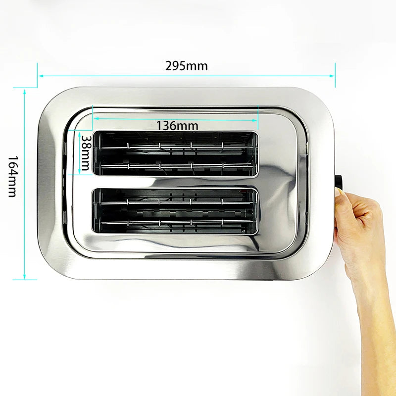 JMT-613578 Digital Touch Screen 2-Slice Toaster with Adjustable Settings