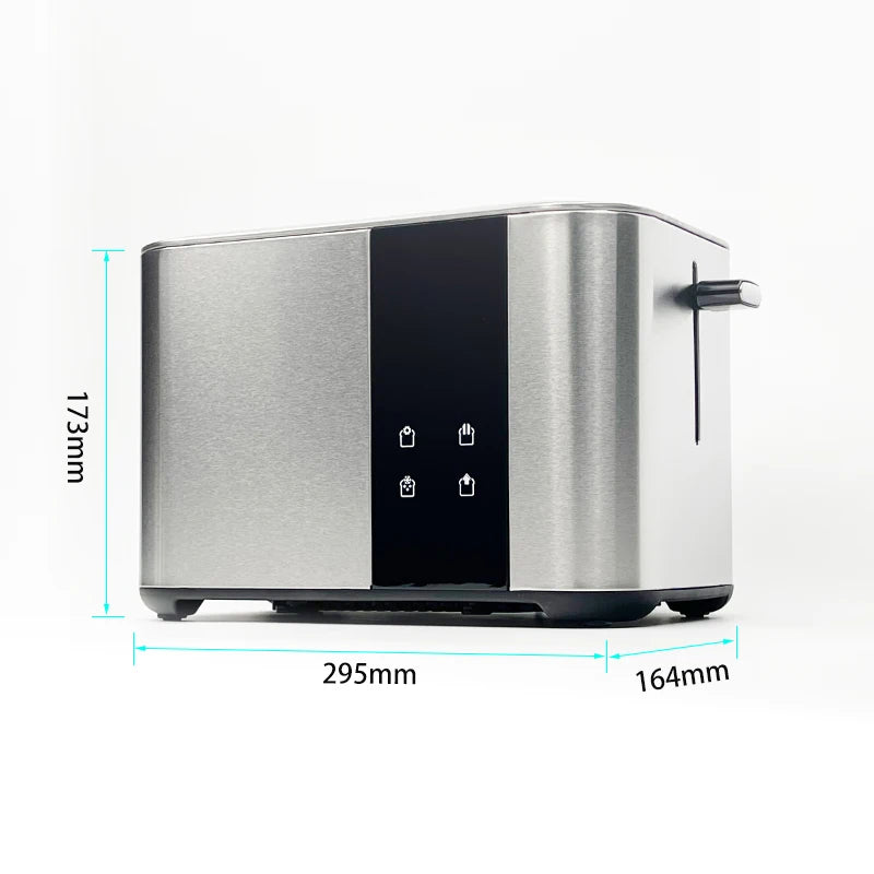 JMT-613578 Digital Touch Screen 2-Slice Toaster with Adjustable Settings