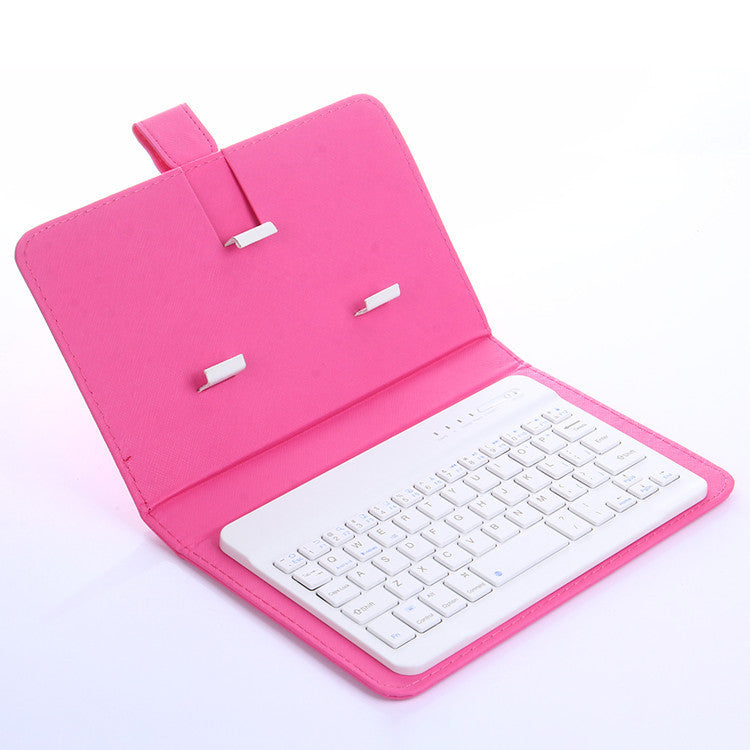 JMT-613642 Bluetooth Keyboard Holster for Mobile Phones, Universal Leather Case with Stand Function, Compatible with 4.5-6.8 Inch Devices