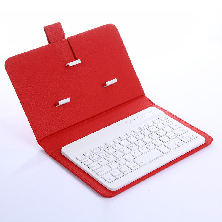 JMT-613642 Bluetooth Keyboard Holster for Mobile Phones, Universal Leather Case with Stand Function, Compatible with 4.5-6.8 Inch Devices