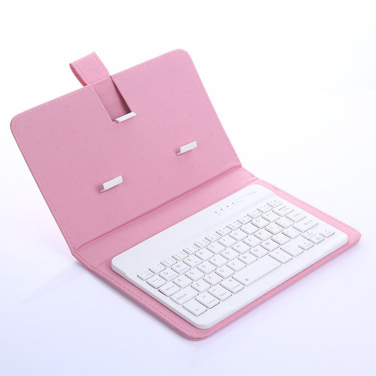 JMT-613642 Bluetooth Keyboard Holster for Mobile Phones, Universal Leather Case with Stand Function, Compatible with 4.5-6.8 Inch Devices