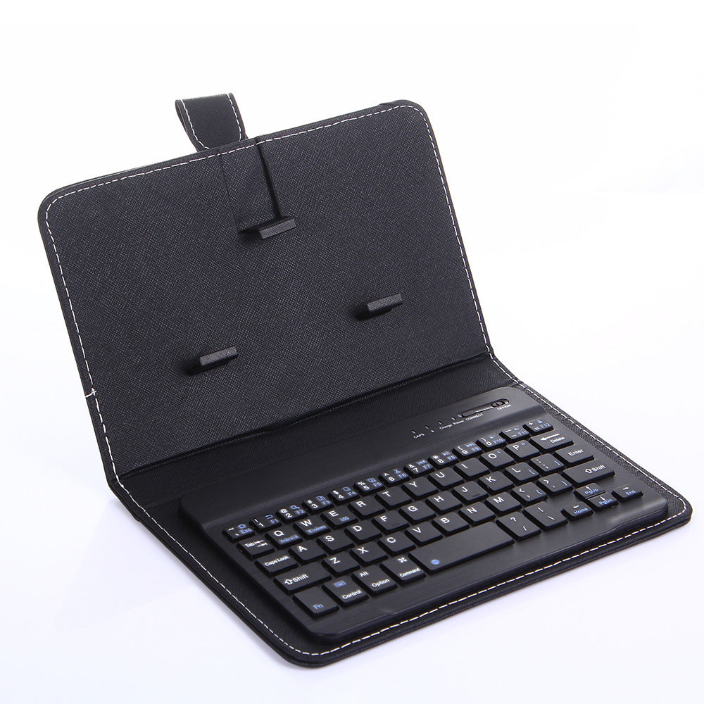 JMT-613642 Bluetooth Keyboard Holster for Mobile Phones, Universal Leather Case with Stand Function, Compatible with 4.5-6.8 Inch Devices