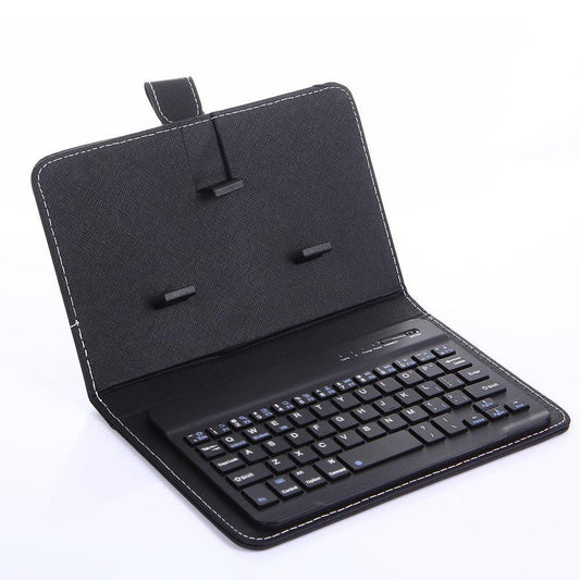 JMT-613642 Bluetooth Keyboard Holster for Mobile Phones, Universal Leather Case with Stand Function, Compatible with 4.5-6.8 Inch Devices