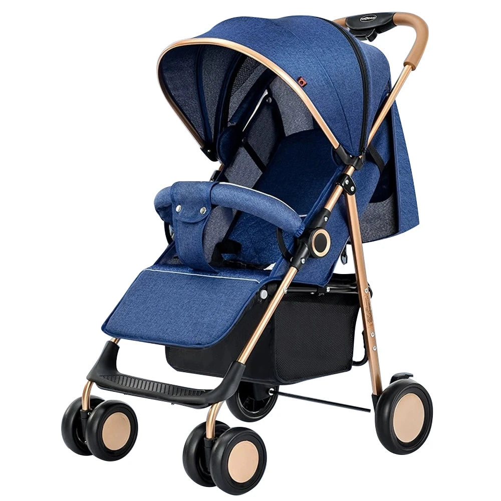 JMT-613642 Lightweight Foldable Stroller with Sunshade Canopy - Compact Baby Pram for Easy Travel
