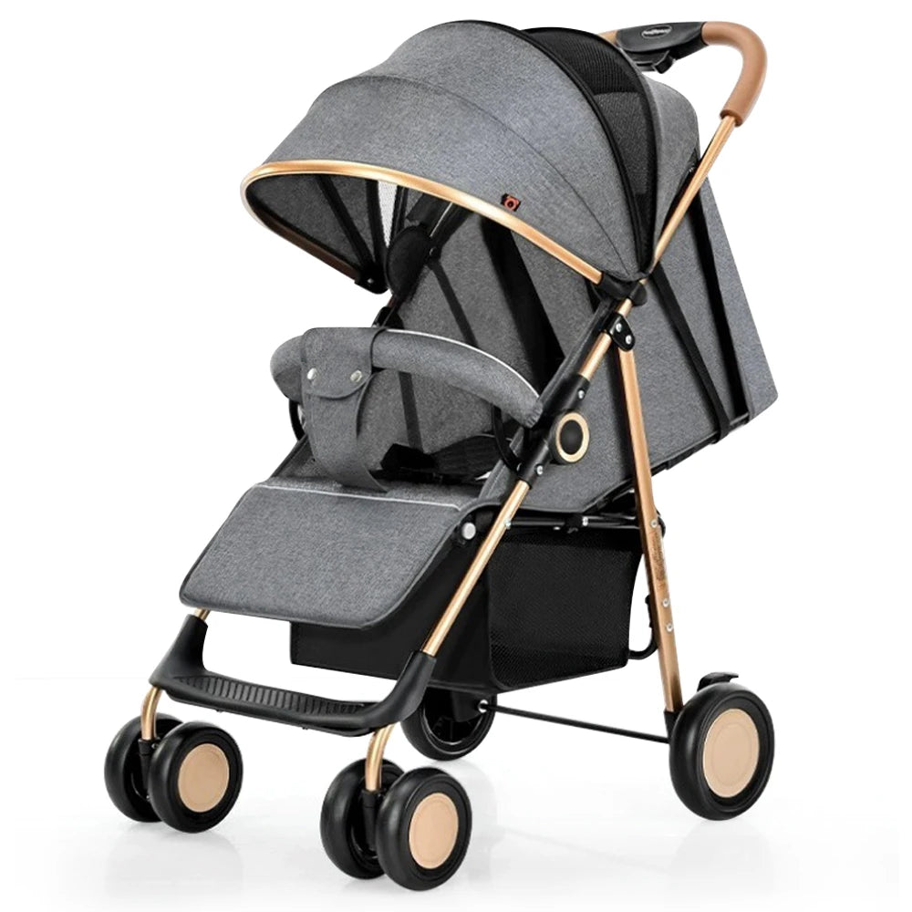 JMT-613642 Lightweight Foldable Stroller with Sunshade Canopy - Compact Baby Pram for Easy Travel