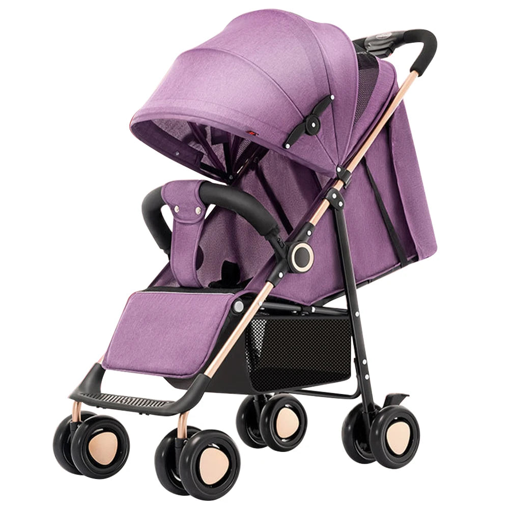 JMT-613642 Lightweight Foldable Stroller with Sunshade Canopy - Compact Baby Pram for Easy Travel