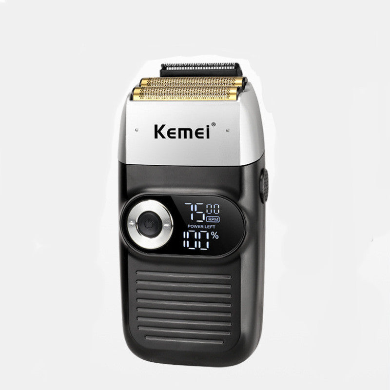 JMT-613770 Large Capacity Lithium Battery Stainless Steel Blade Shaver with LCD Display, 3 Gear Positions, 120 Minutes Use Time