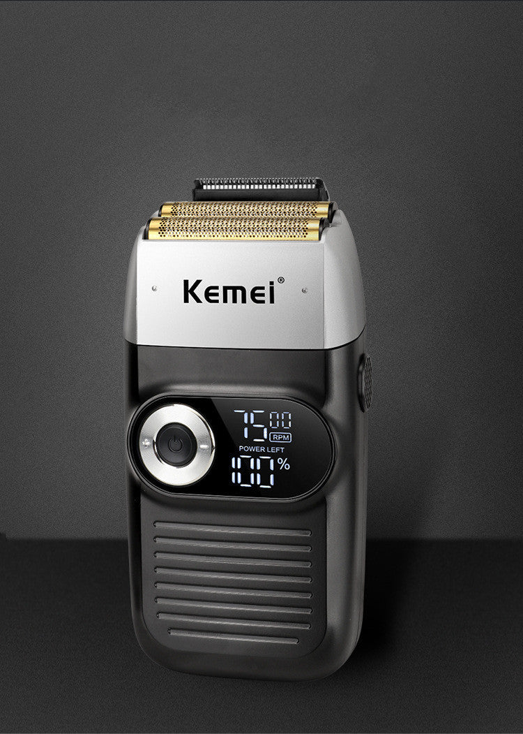 JMT-613770 Large Capacity Lithium Battery Stainless Steel Blade Shaver with LCD Display, 3 Gear Positions, 120 Minutes Use Time