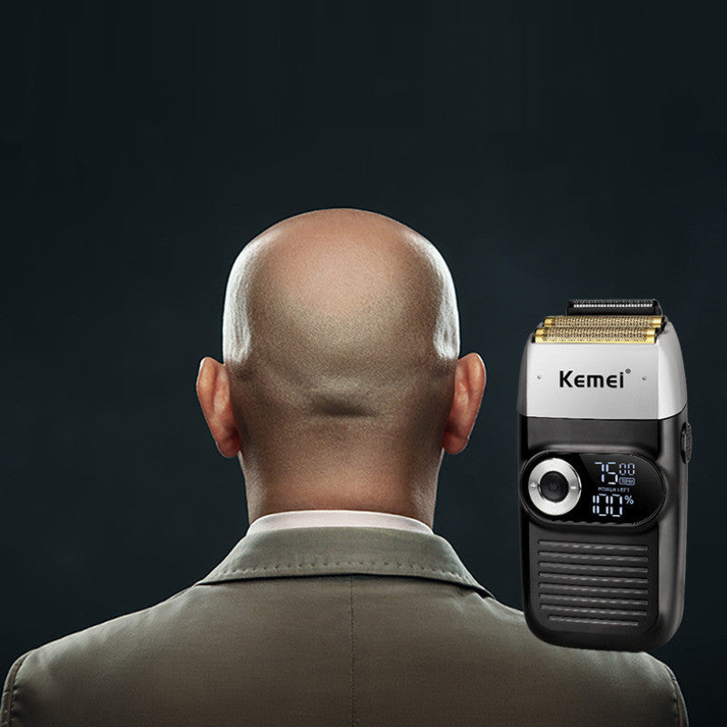 JMT-613770 Large Capacity Lithium Battery Stainless Steel Blade Shaver with LCD Display, 3 Gear Positions, 120 Minutes Use Time