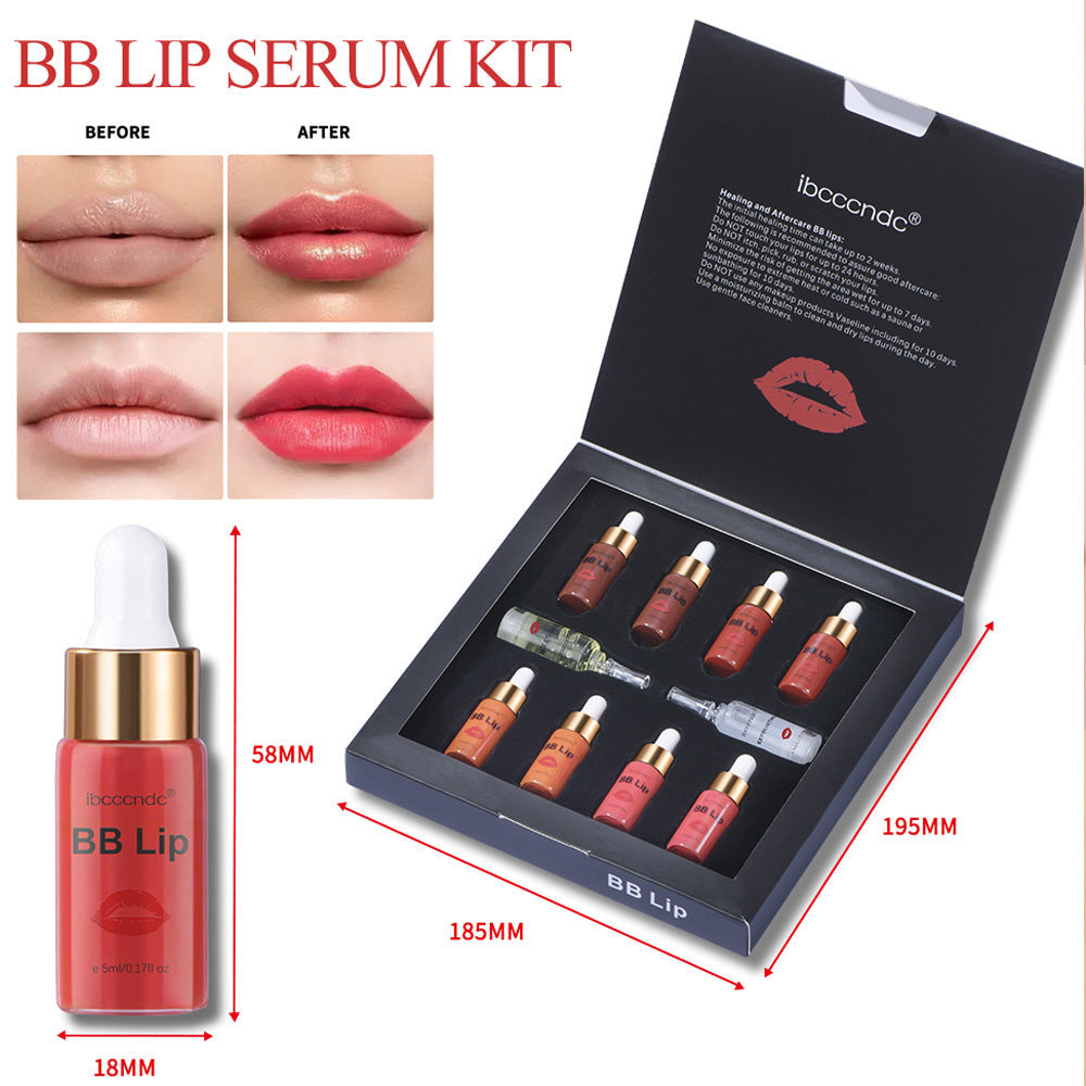 JMT-613898 Micro Needle Lip Gloss Gift Set - 10 Colors, 5ml Each, Moisturizing Formula, Long-lasting Wear