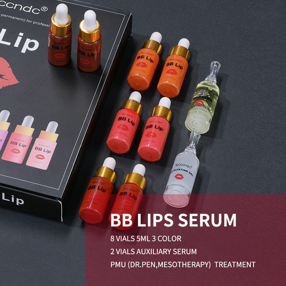 JMT-613898 Micro Needle Lip Gloss Gift Set - 10 Colors, 5ml Each, Moisturizing Formula, Long-lasting Wear