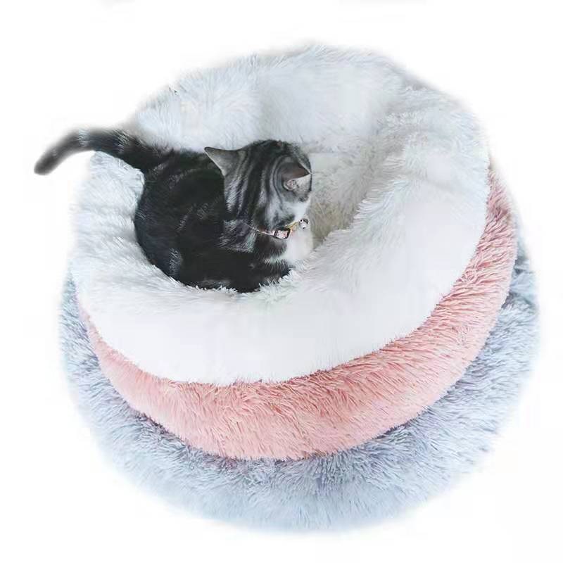 JMT-614090 Plush Washable Round Pet Nest for Comfortable Sleep - Multiple Sizes Available