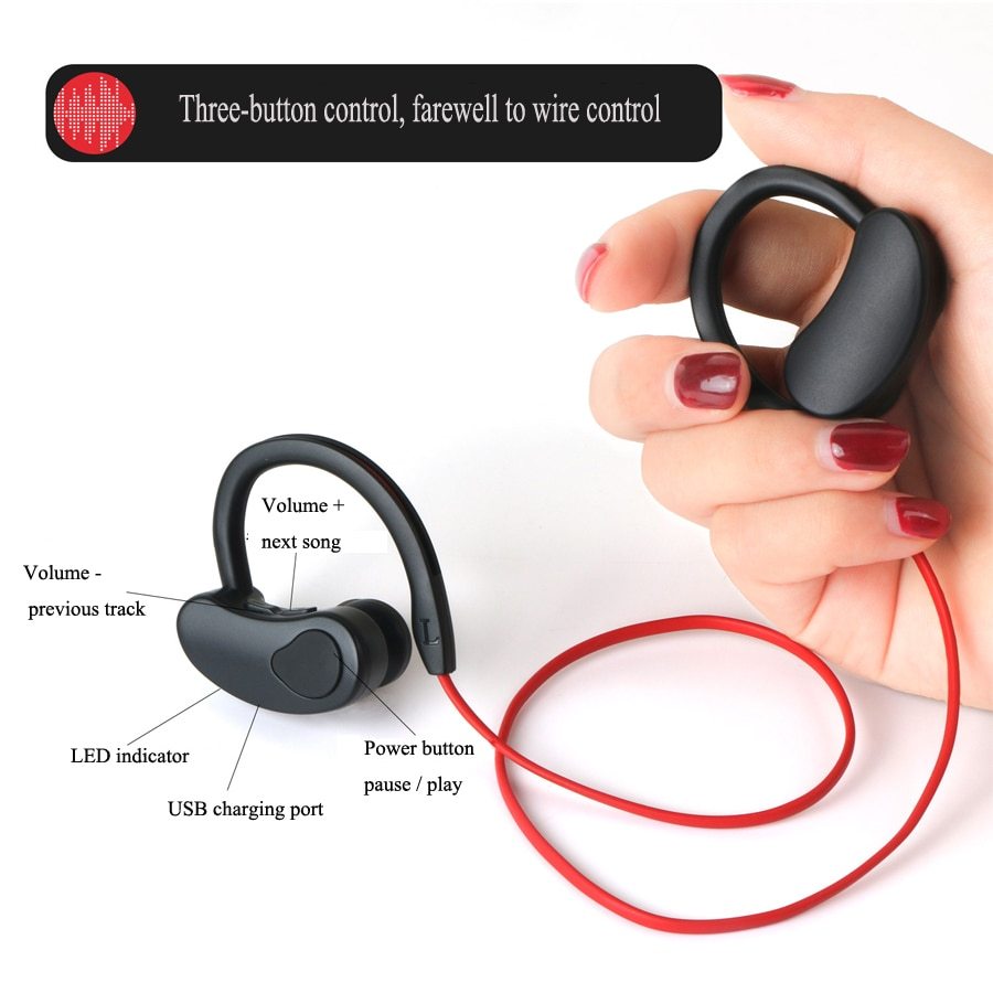JMT-614282 Wireless Bluetooth Sports Headset with High-Definition Sound and Microphone