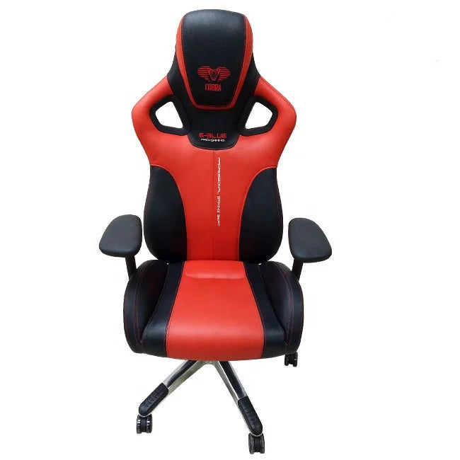 JMT-614538 High Back Office Gaming Chair with Adjustable Height - Aluminium Frame and PU/Real Leather, High Density Foam
