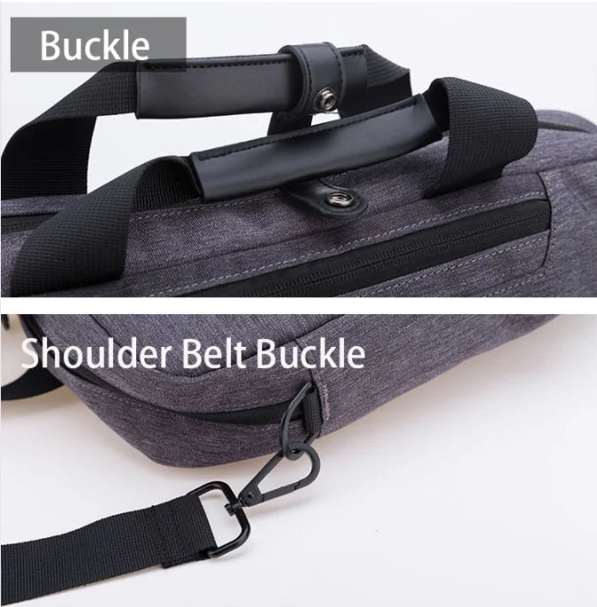 JMT-614602 Men's Casual Laptop Messenger Bag - Durable Nylon Crossbody Shoulder Briefcase