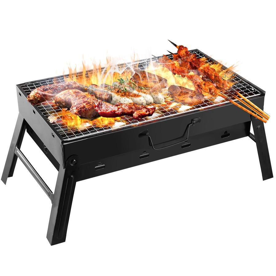 JMT-614666 Portable Foldable Charcoal BBQ Grill for Camping, Picnics, and Garden Use