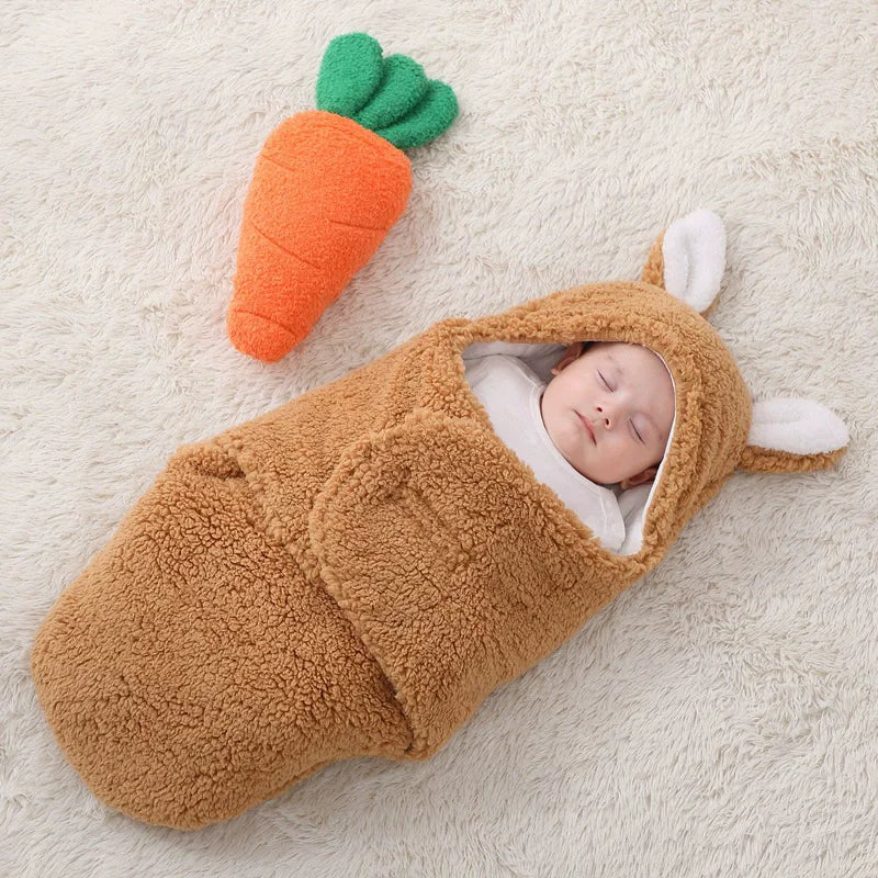 JMT-614730 Thickened Newborn Baby Sleeping Bag for Autumn and Winter, Safe Swaddling Solution