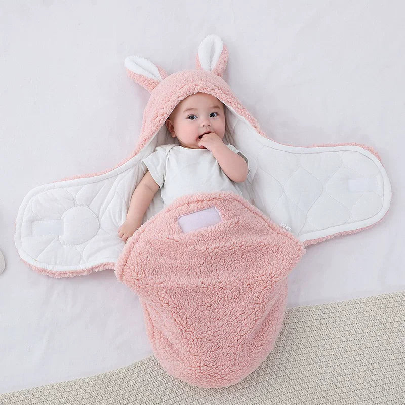 JMT-614730 Thickened Newborn Baby Sleeping Bag for Autumn and Winter, Safe Swaddling Solution
