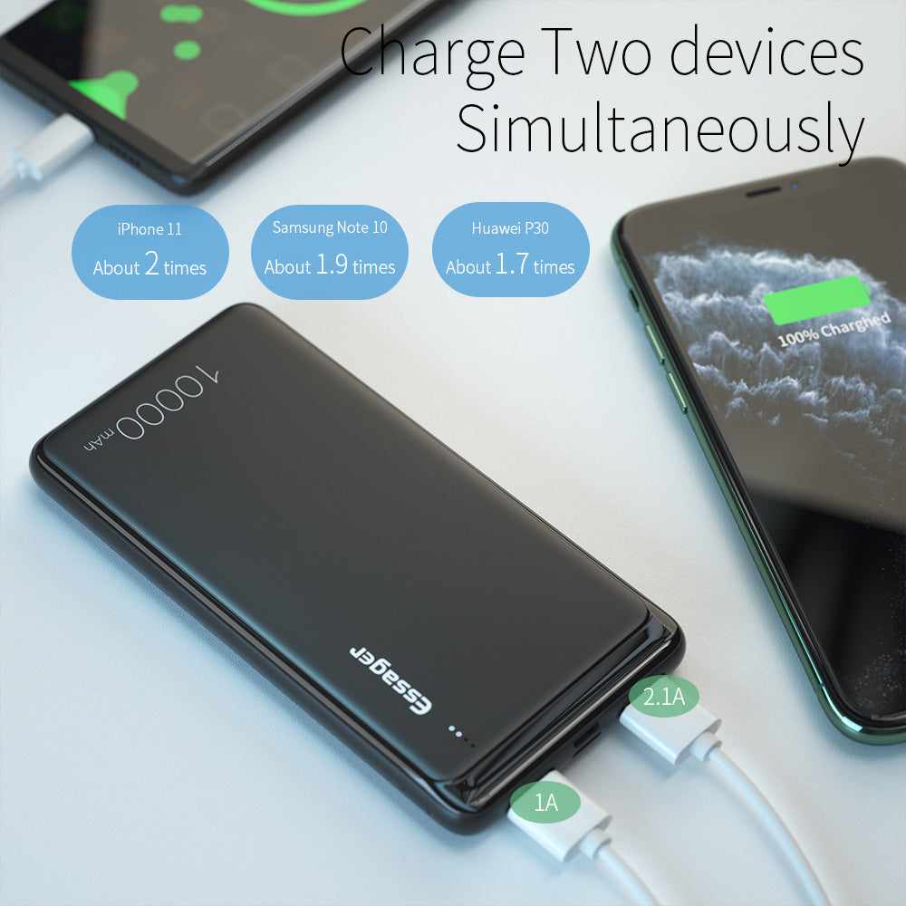 JMT-615114 10000mAh Portable Power Bank with Dual Inputs and Outputs, Multiple Protection Features, Compact Design