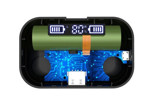 JMT-615434 X11 Bluetooth Headset with Touch Control and Waterproof Design, Hi-Fi Sound, and Wireless Charging Box