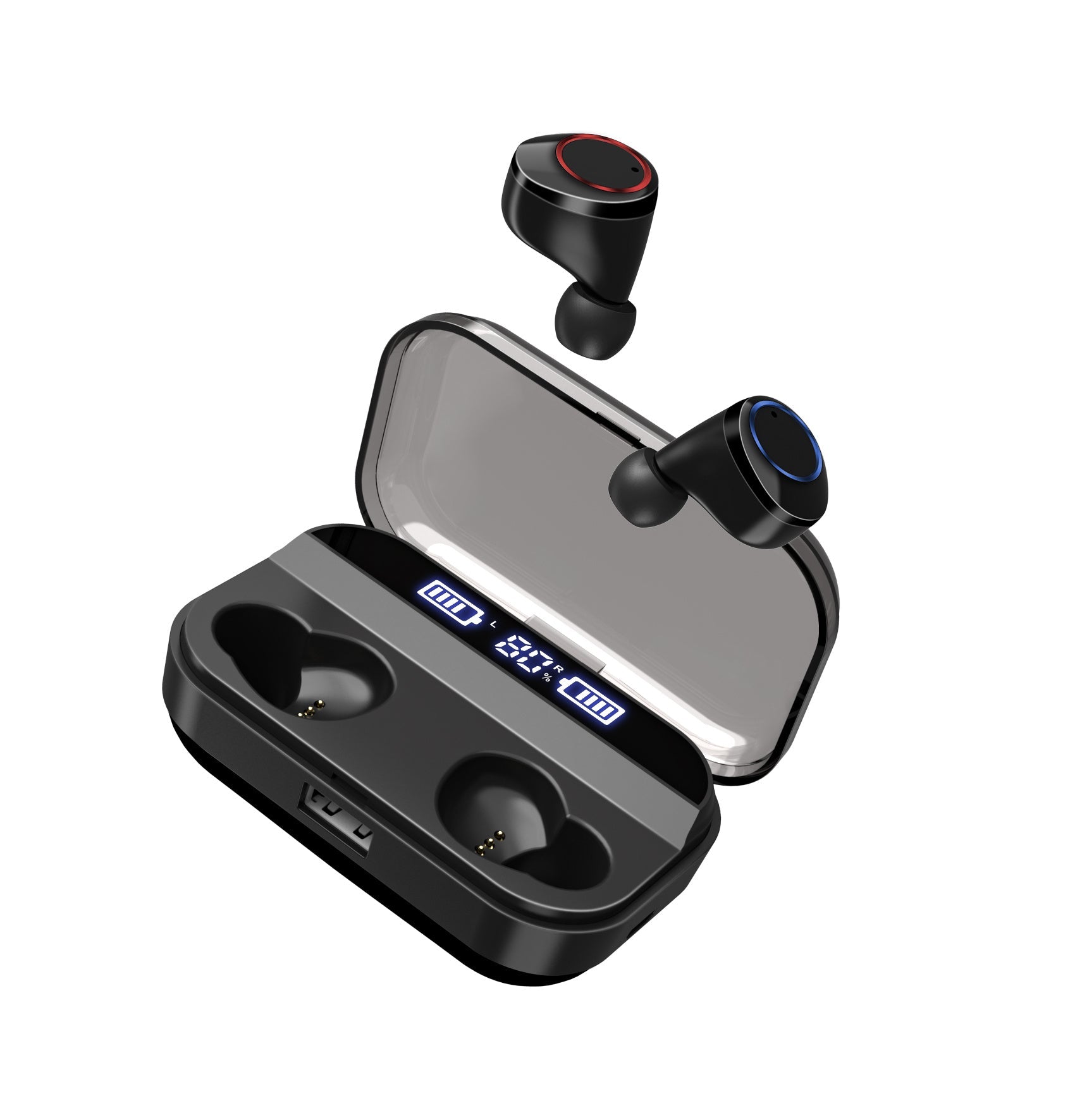 JMT-615434 X11 Bluetooth Headset with Touch Control and Waterproof Design, Hi-Fi Sound, and Wireless Charging Box