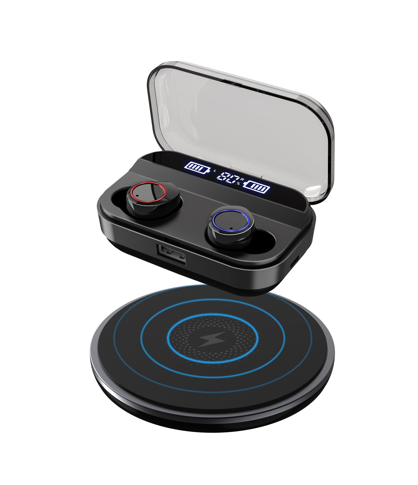 JMT-615434 X11 Bluetooth Headset with Touch Control and Waterproof Design, Hi-Fi Sound, and Wireless Charging Box