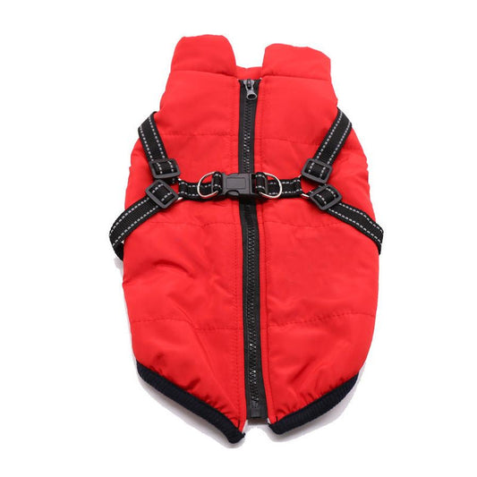 JMT-615562 Cotton Winter Dog Coat with Integrated Vest for All Sizes in Multiple Colors