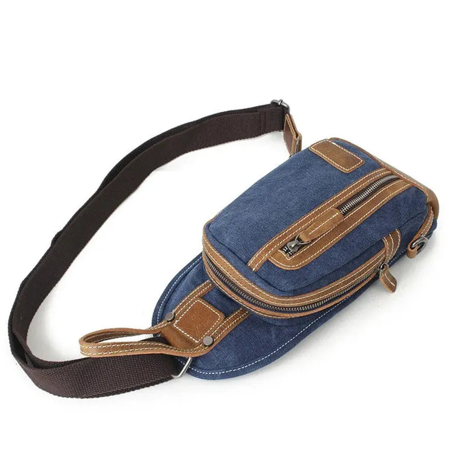 JMT-615818 Men's Canvas Crossbody Bag - Everyday Outdoor Sports Satchel in Multiple Colours